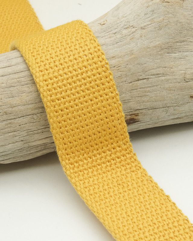 Sangle Coton Lurex Or 30MM Moutarde - Maison Klem